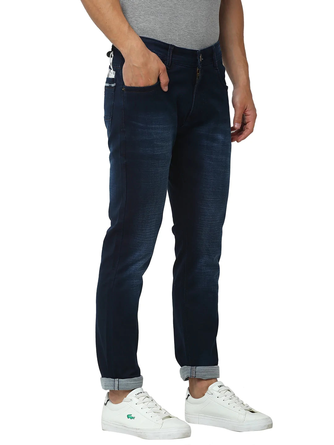 Men Blue Slim Fit Mid-Rise Clean Look Jeans