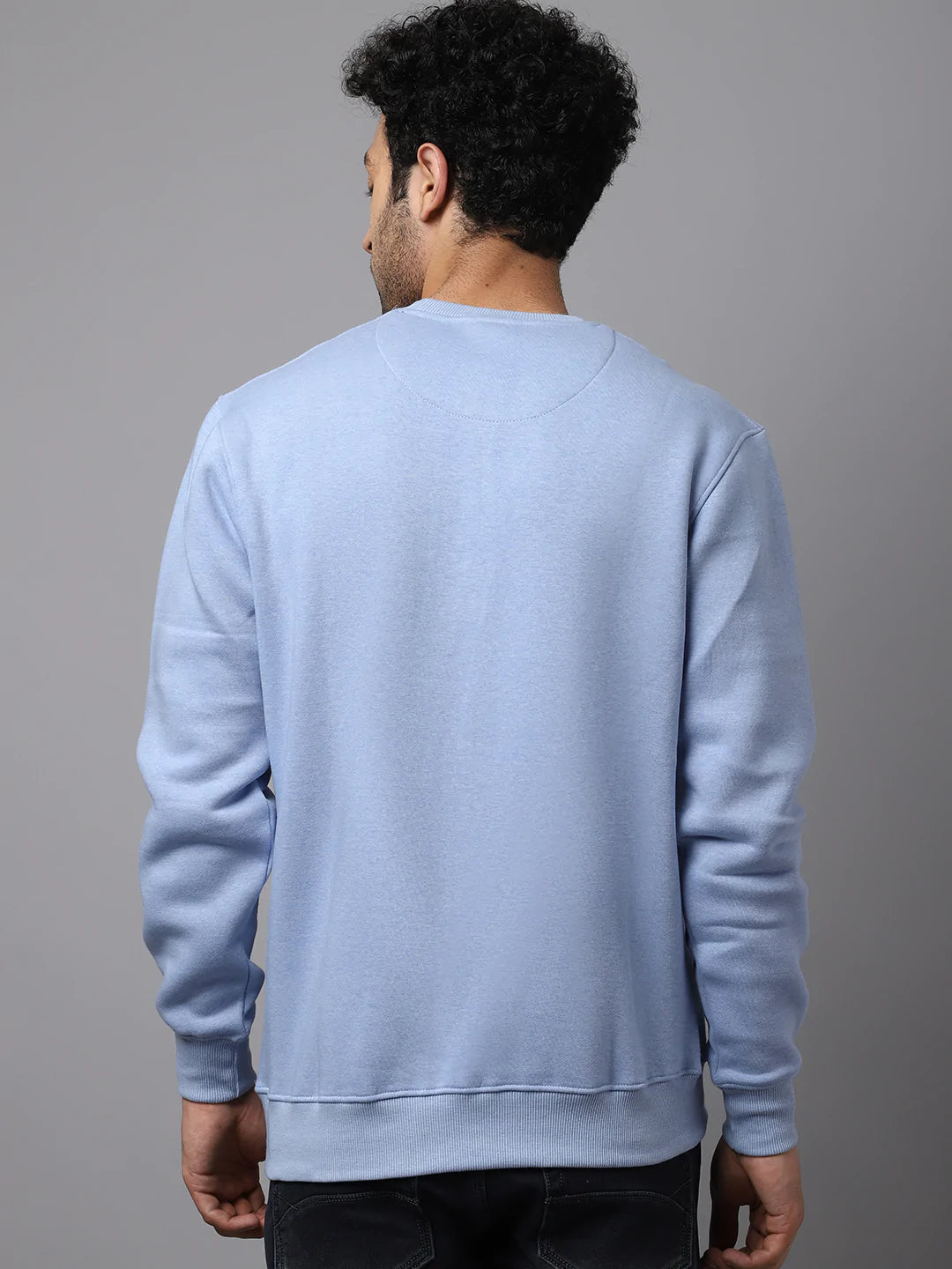 Men Blue Printed Sweatshirt
