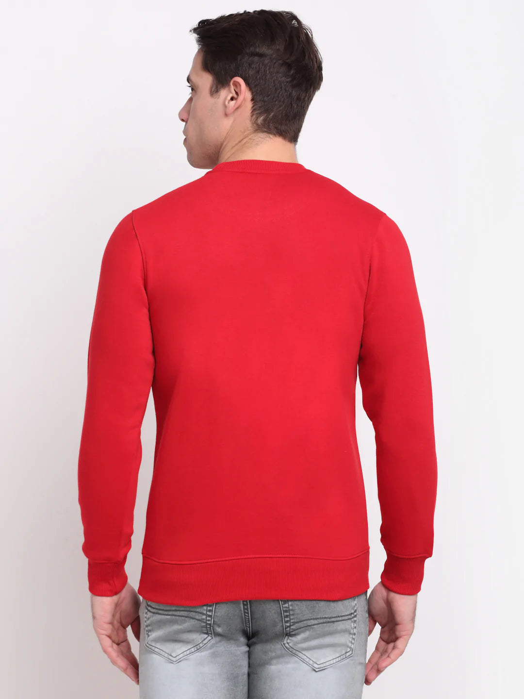 Men Red Printed Sweatshirt