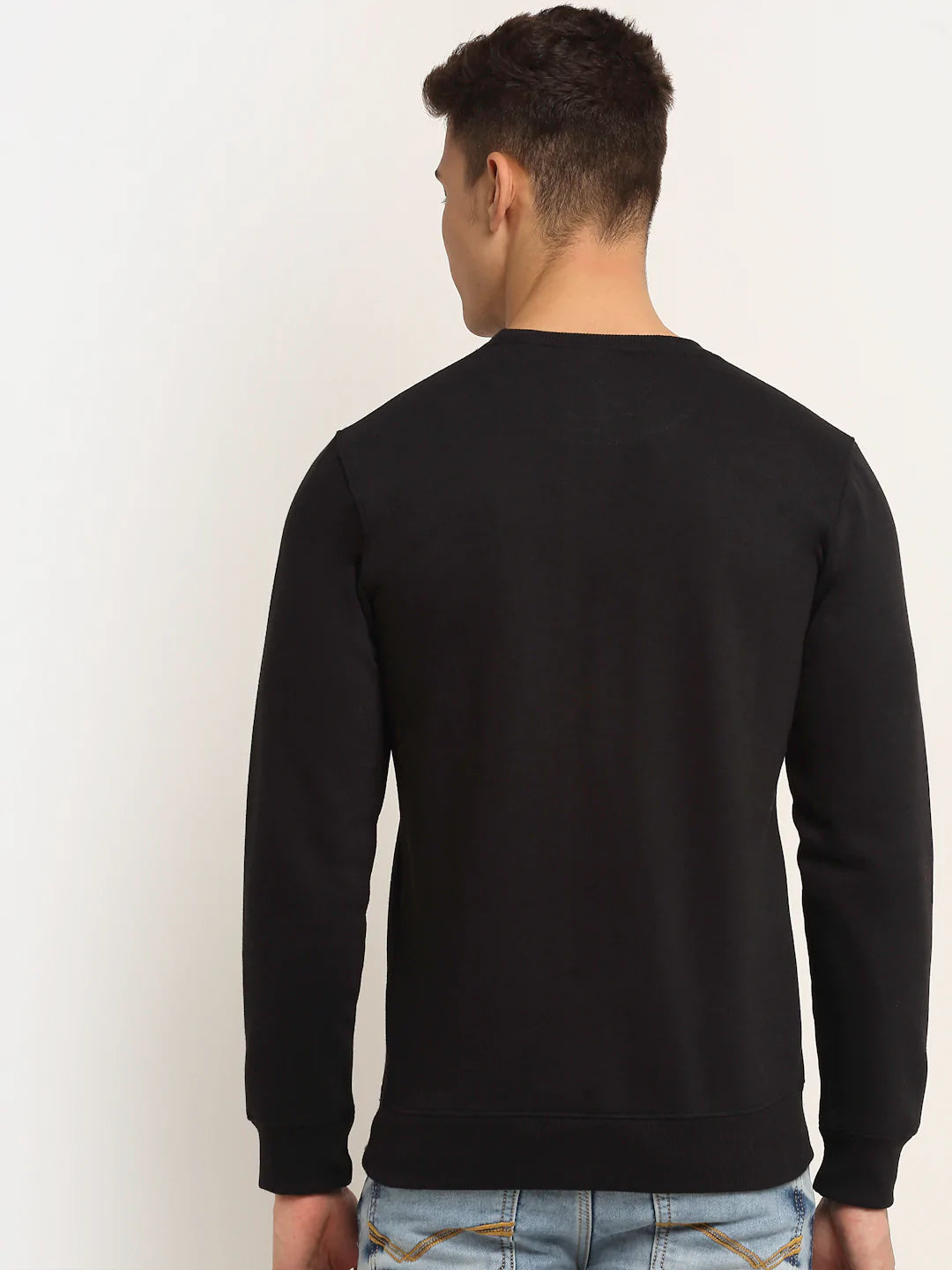 Men Black Printed Sweatshirt