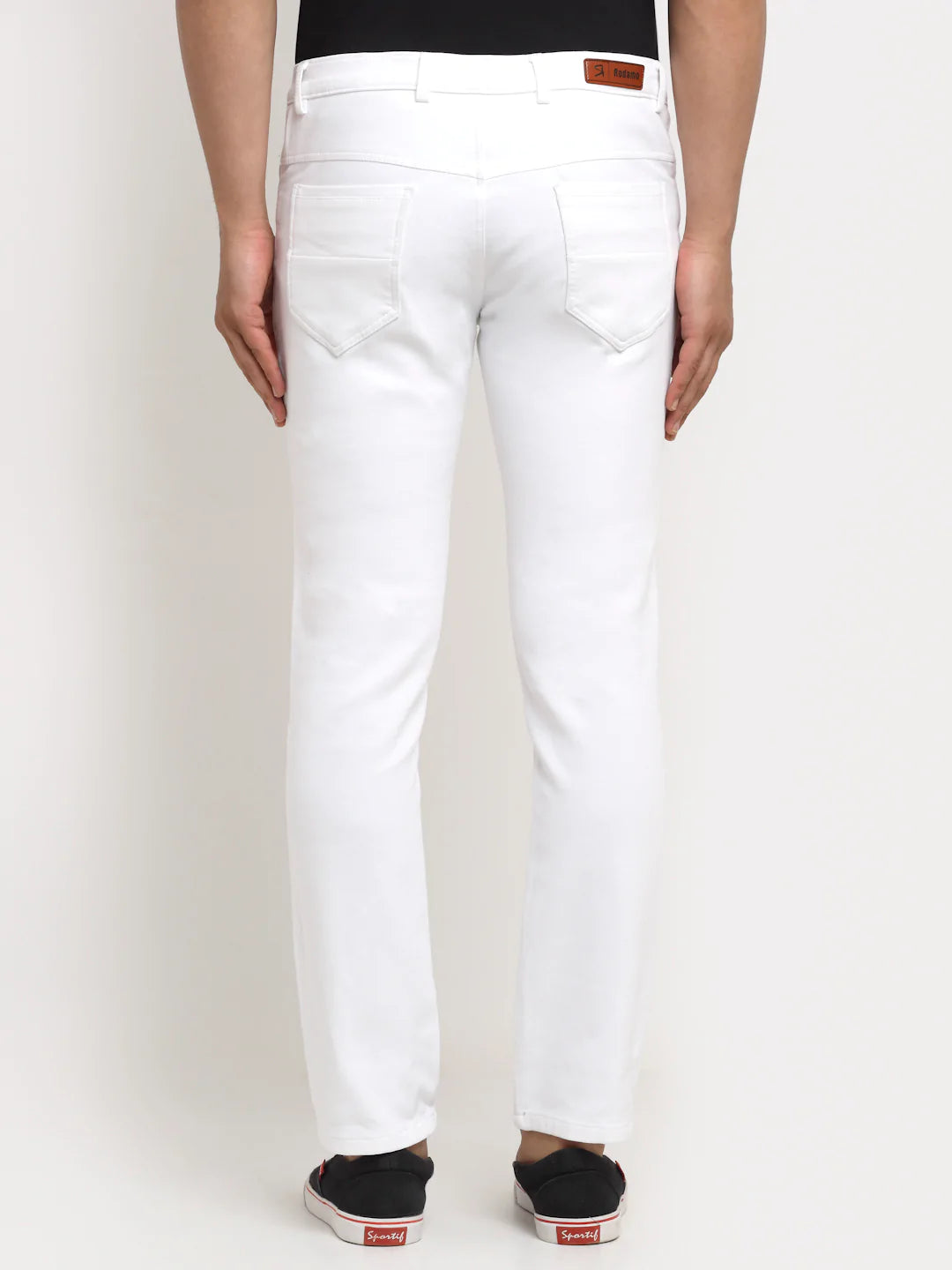Men White Slim Fit Jeans