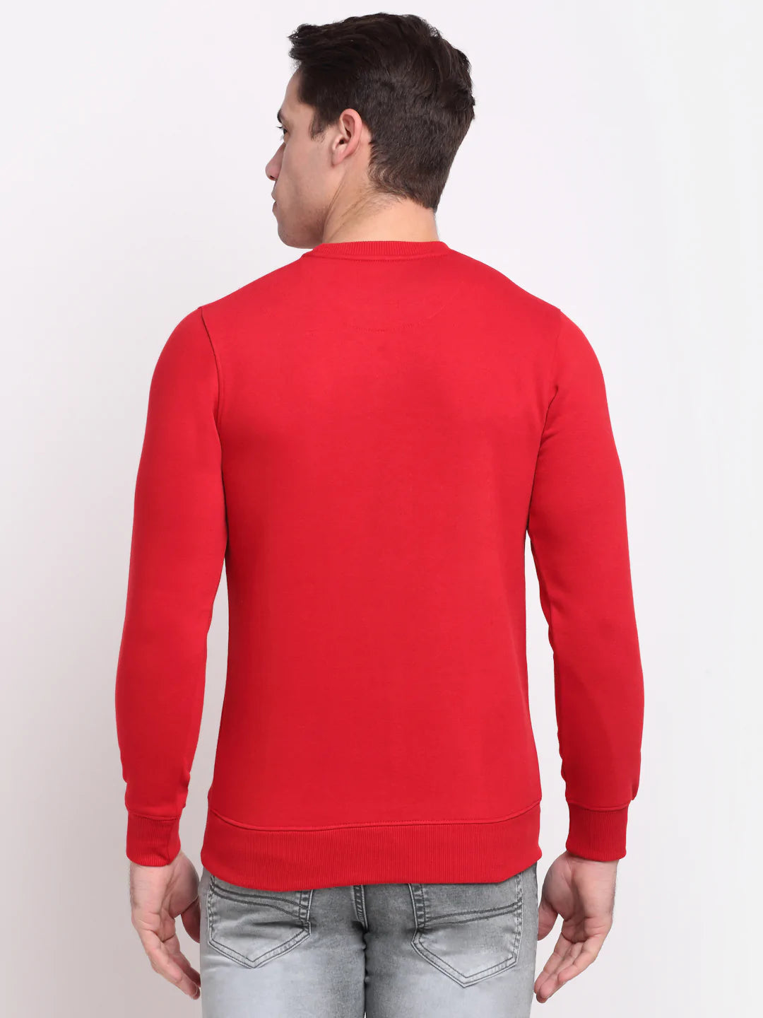 Men Red Printed Sweatshirt