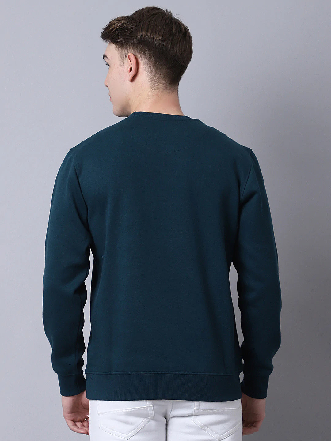 Men Teal Printed Sweatshirt
