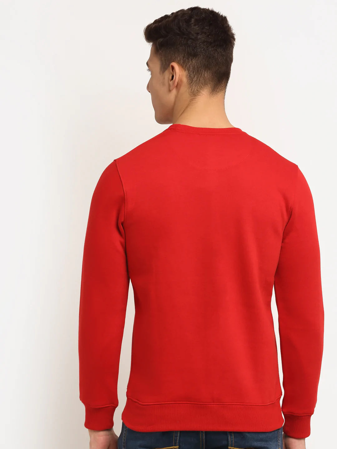 Men Red Printed Sweatshirt