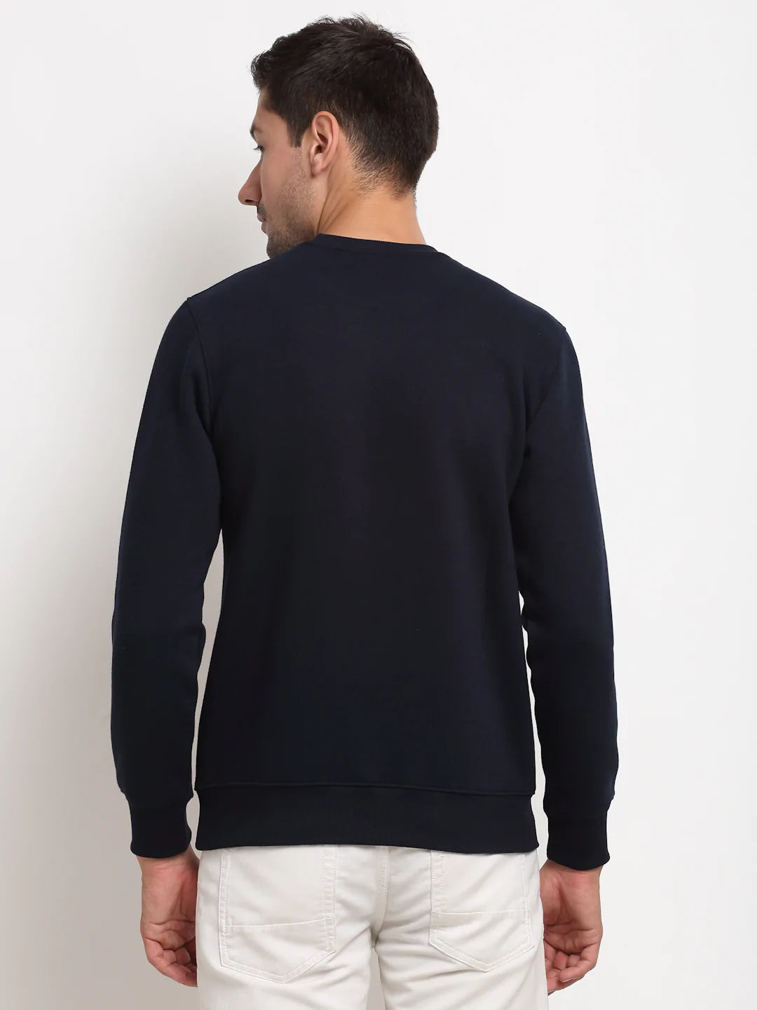 Men Navy Blue Printed Sweatshirt