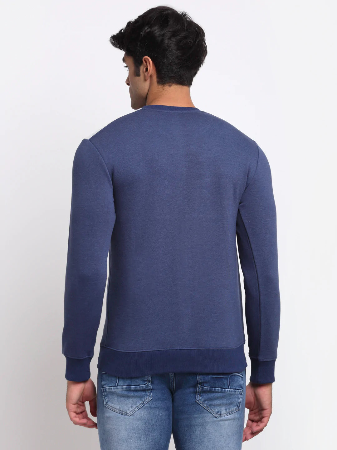 Men Blue Printed Sweatshirt