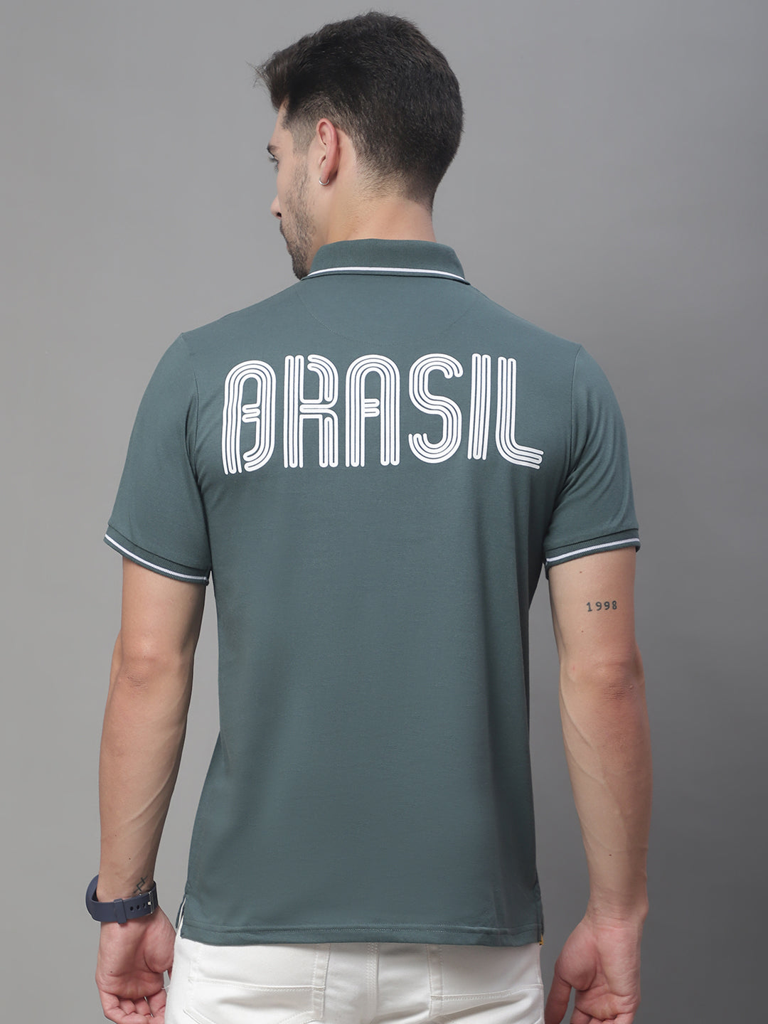 Polo Collar Slim Fit Cotton T-Shirt