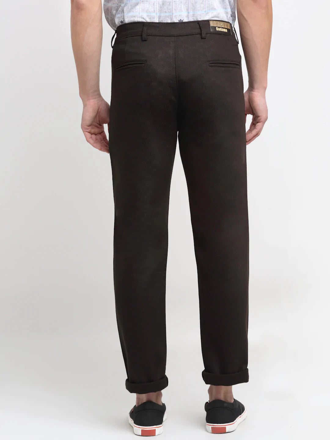 Men Brown Slim Fit Trousers