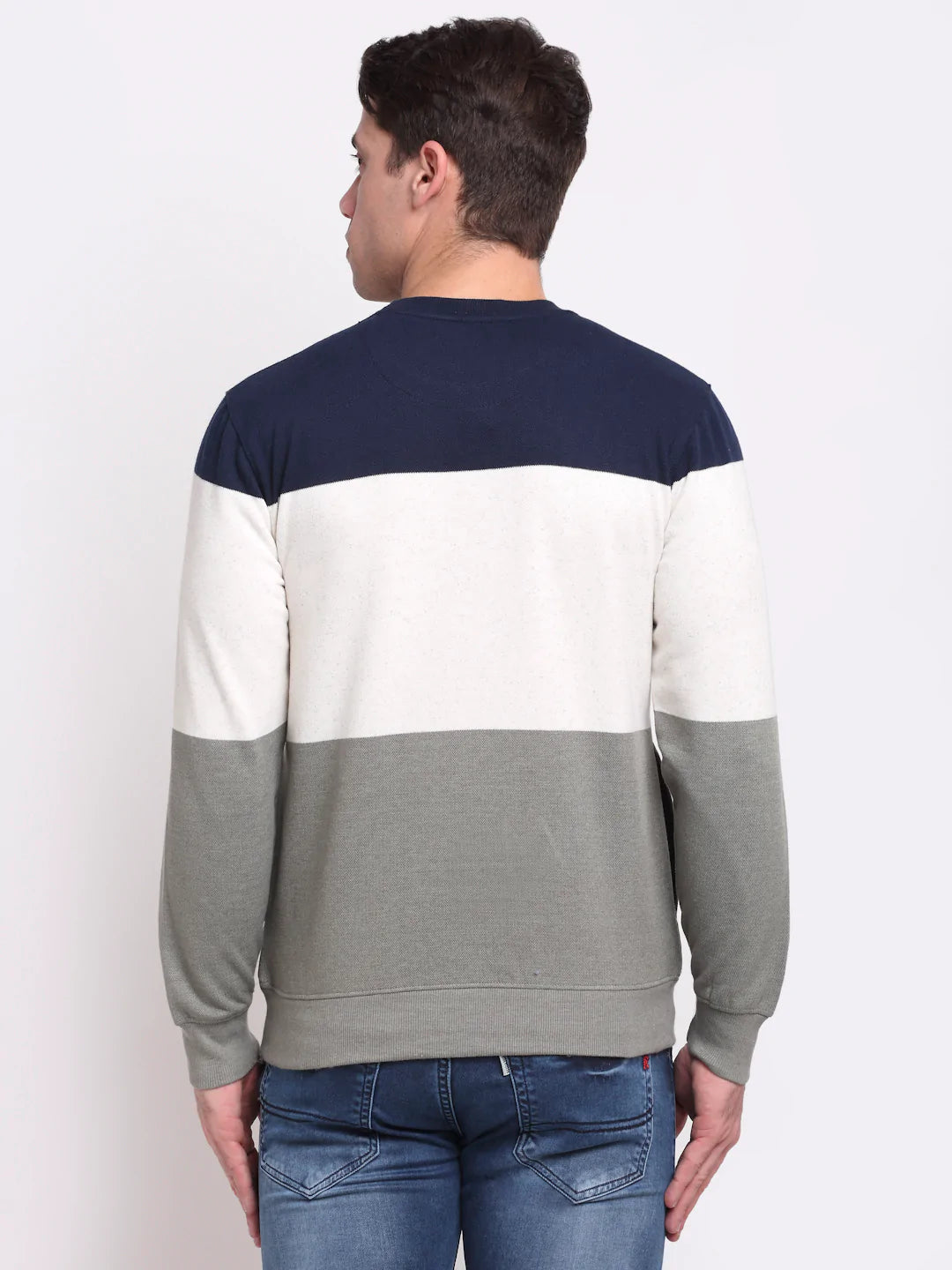 Men Multicoloured Colourblocked Sweatshirt