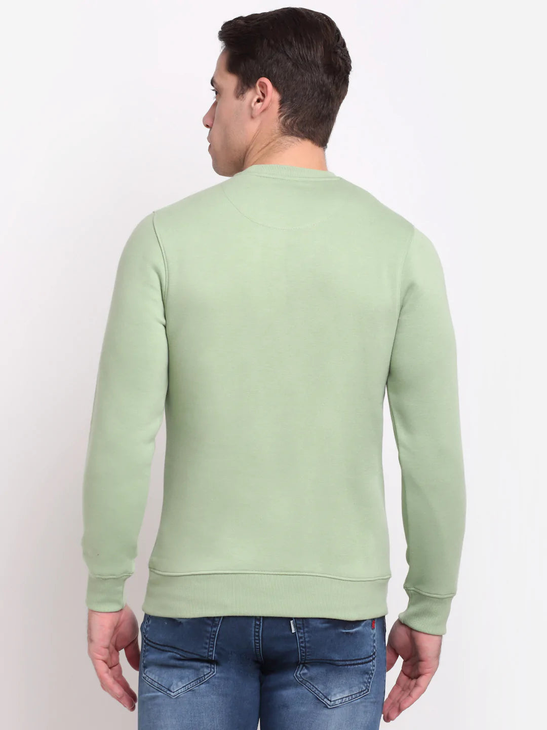Men Green Printed Sweatshirt