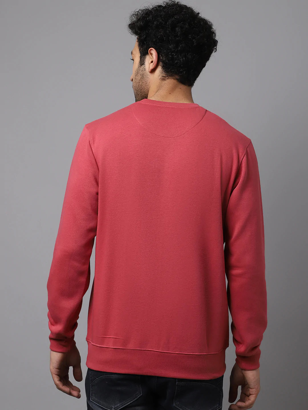 Men Pink Printed Sweatshirt