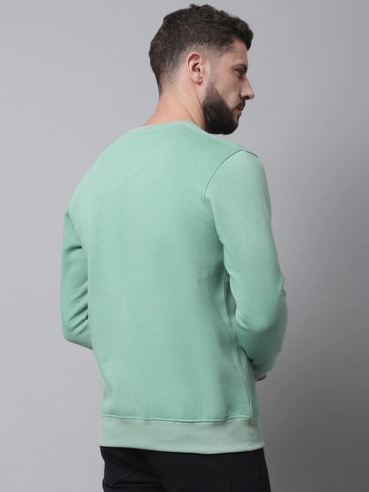 Men Green Printed Sweatshirt