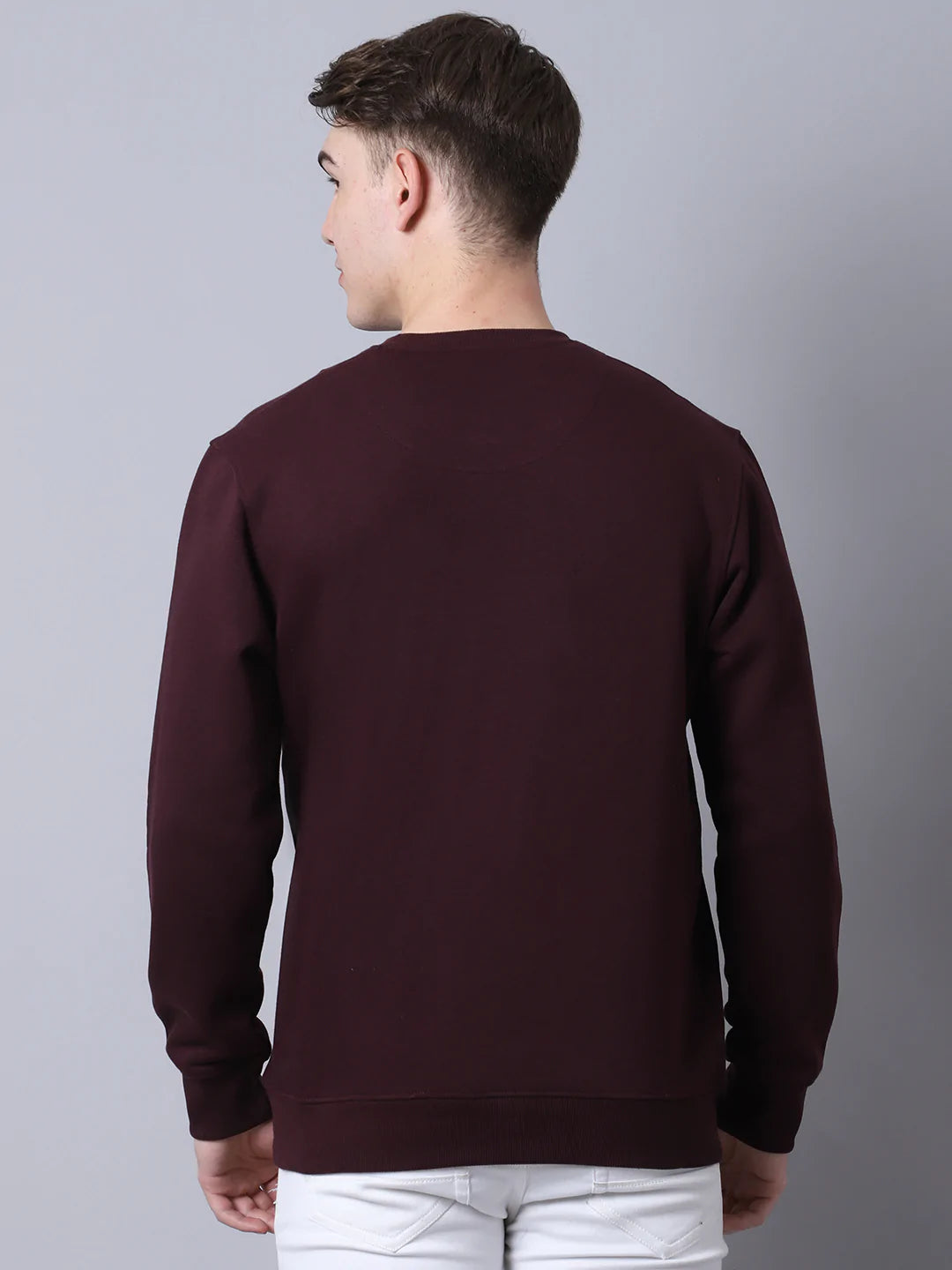 Men Maroon Printed Sweatshirt