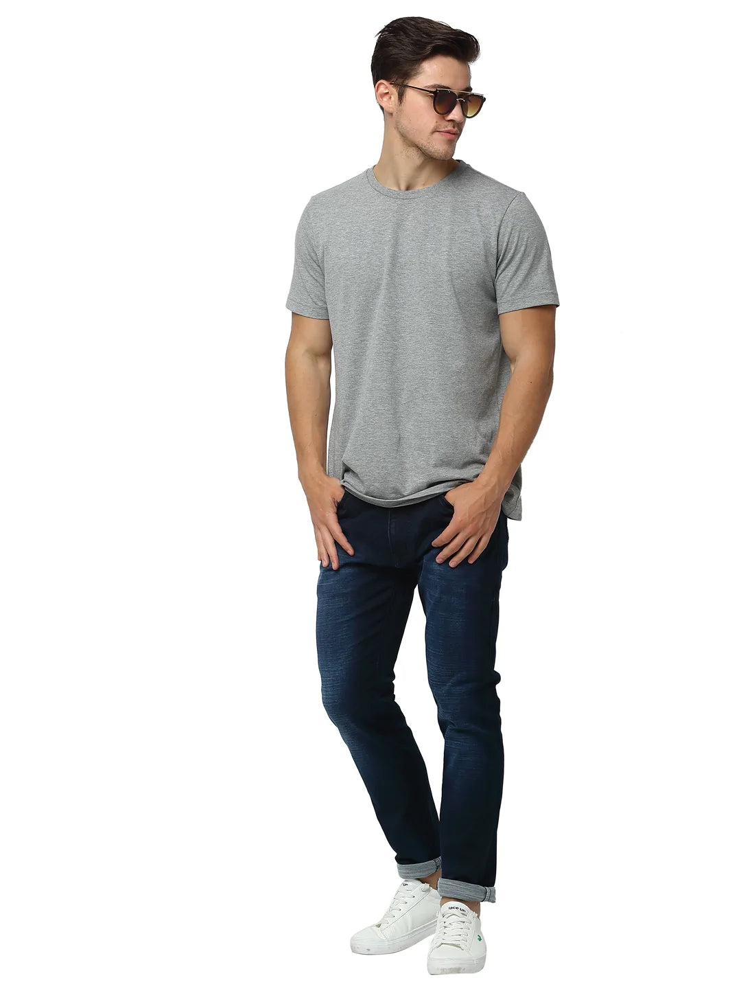 Men Blue Slim Fit Mid-Rise Clean Look Jeans