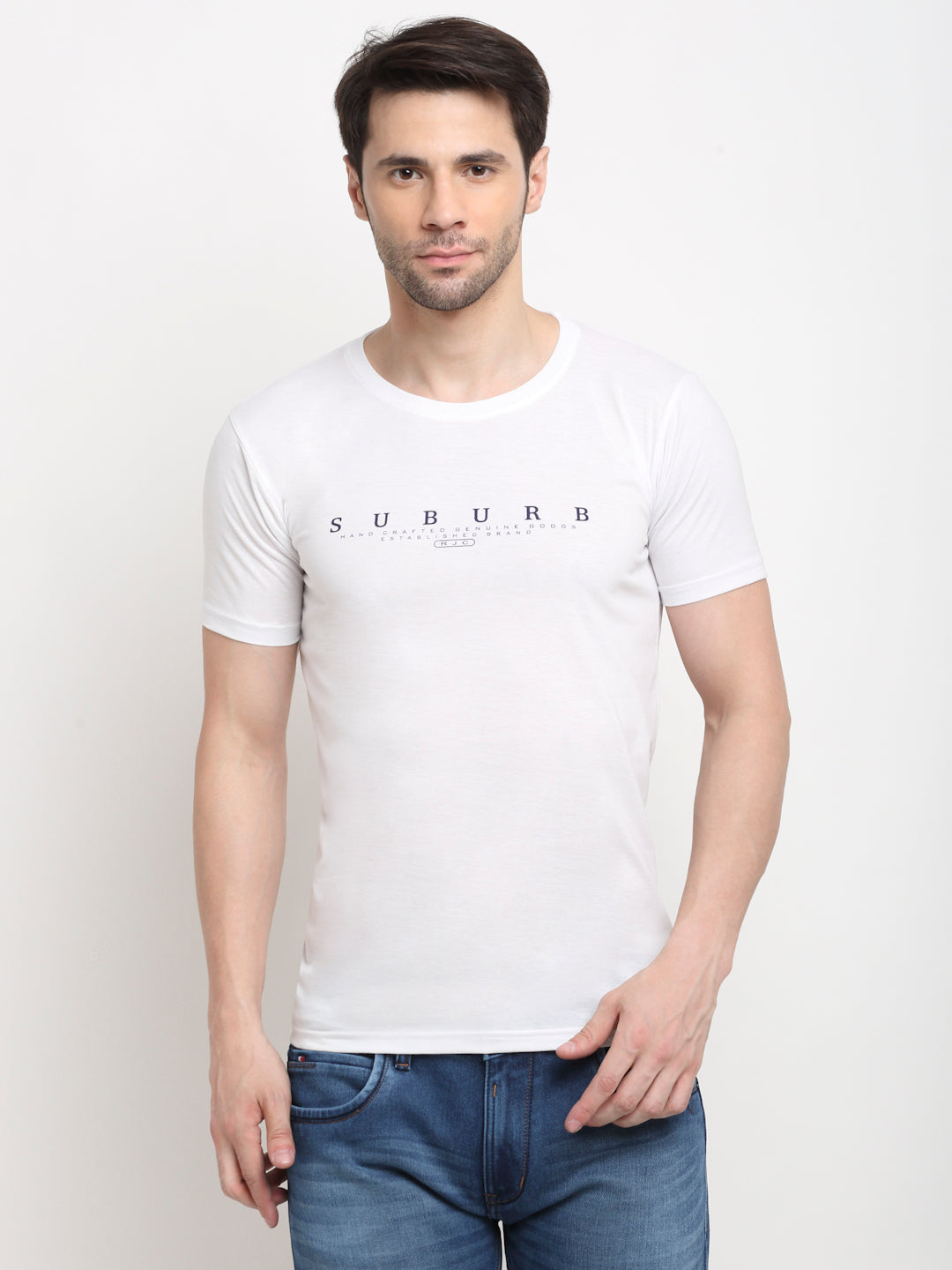 Men White, Grey & Navy Pack of 3 Solid Cotton Lounge Tshirts
