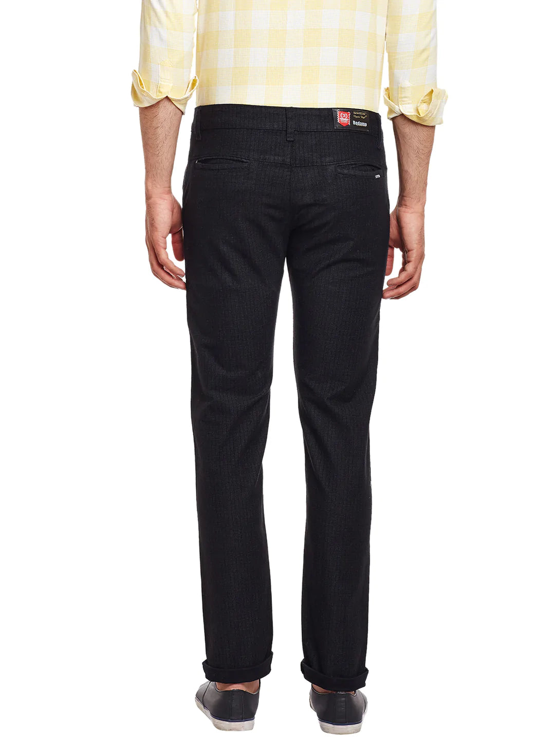 Men Black Slim Fit Trousers