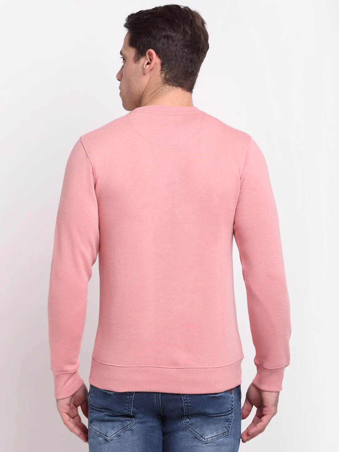 Men Pink Printed Sweatshirt