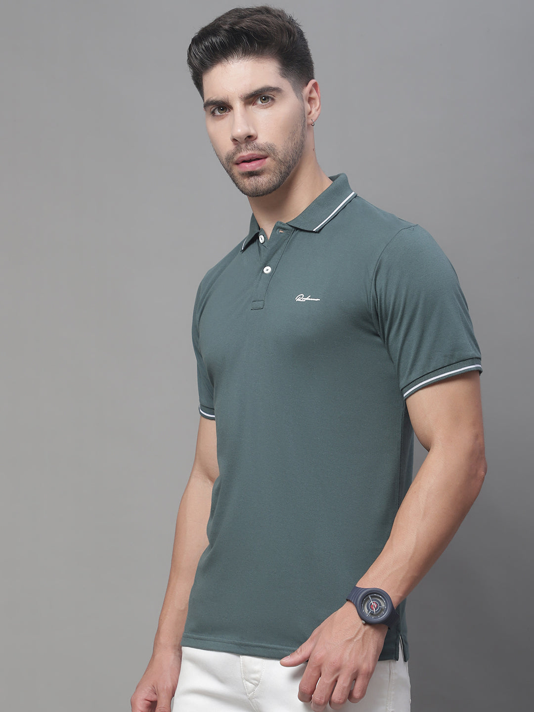 Polo Collar Slim Fit Cotton T-Shirt