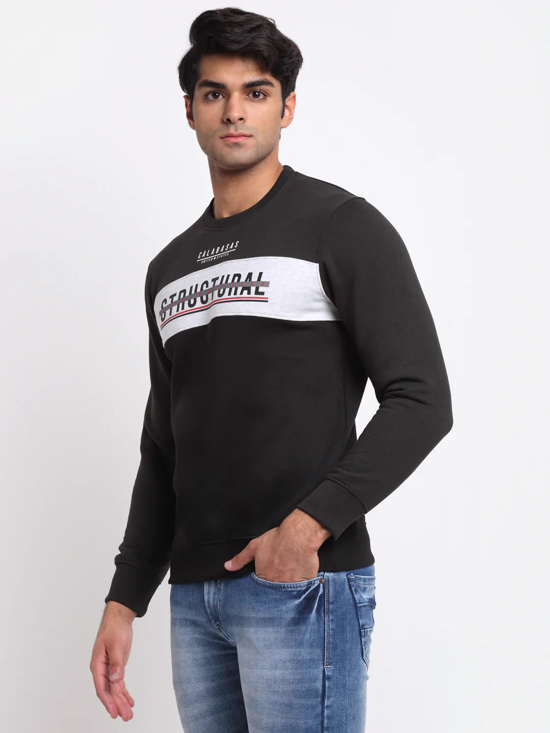 Men Green Printed Sweatshirt