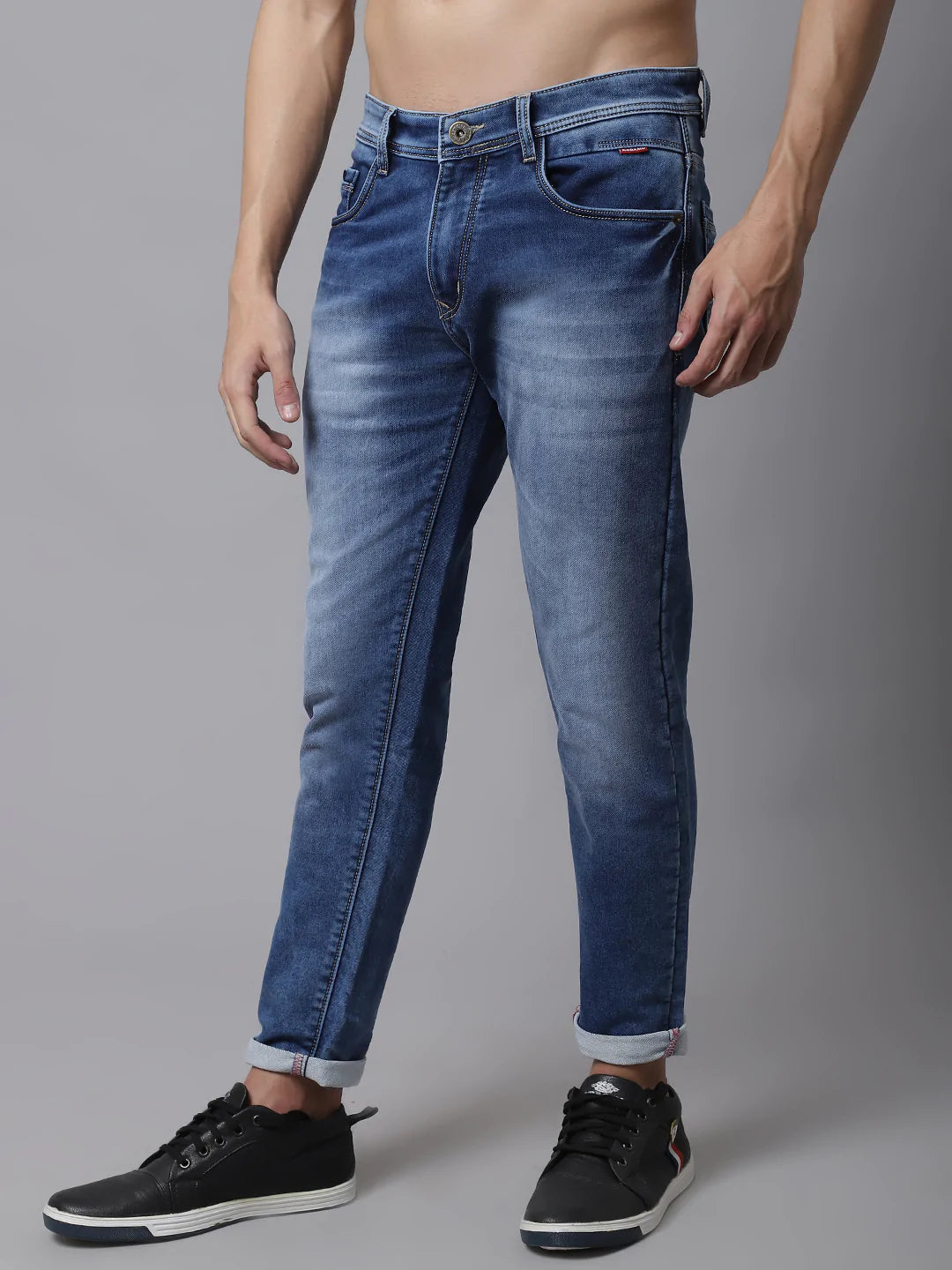 Men Blue Slim Fit Heavy Fade Stretchable Jeans