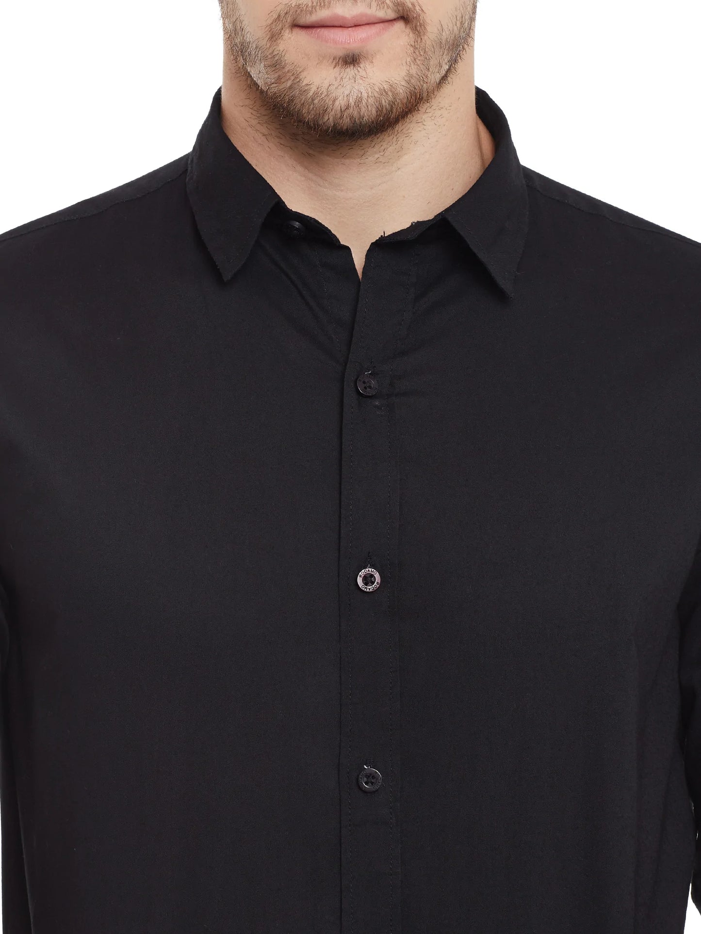 Men Black Slim Fit Shirts