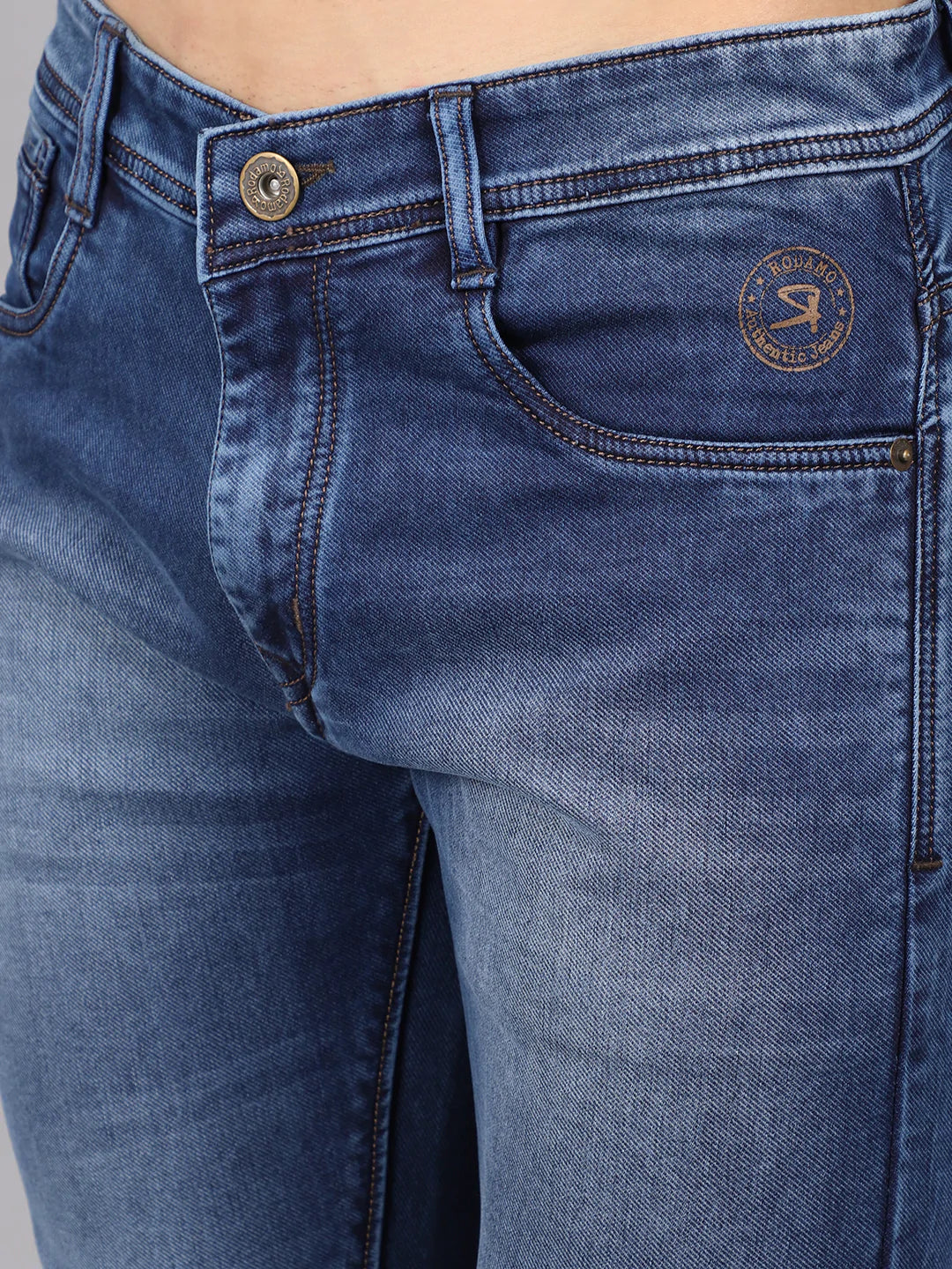 Men Blue Slim Fit Heavy Fade Stretchable Jeans