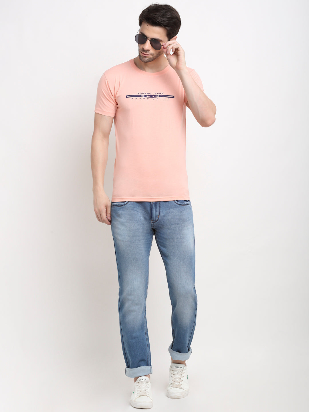 Men Pink, Olive & Grey Pack of 3 Solid Cotton Lounge Tshirts