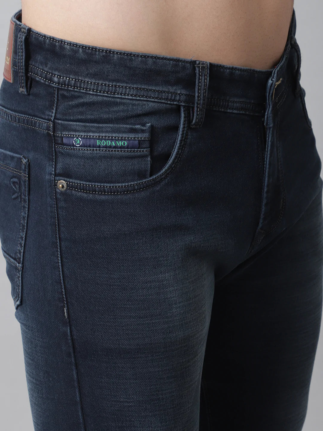 Men Slim Fit Light Fade Stretchable Cotton Jeans