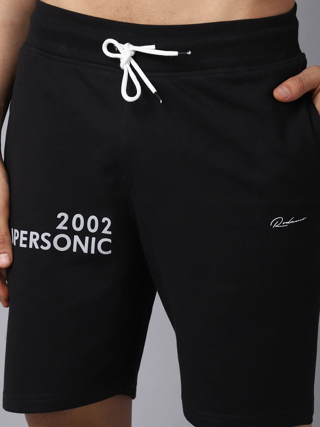 Men Black Slim Fit Shorts