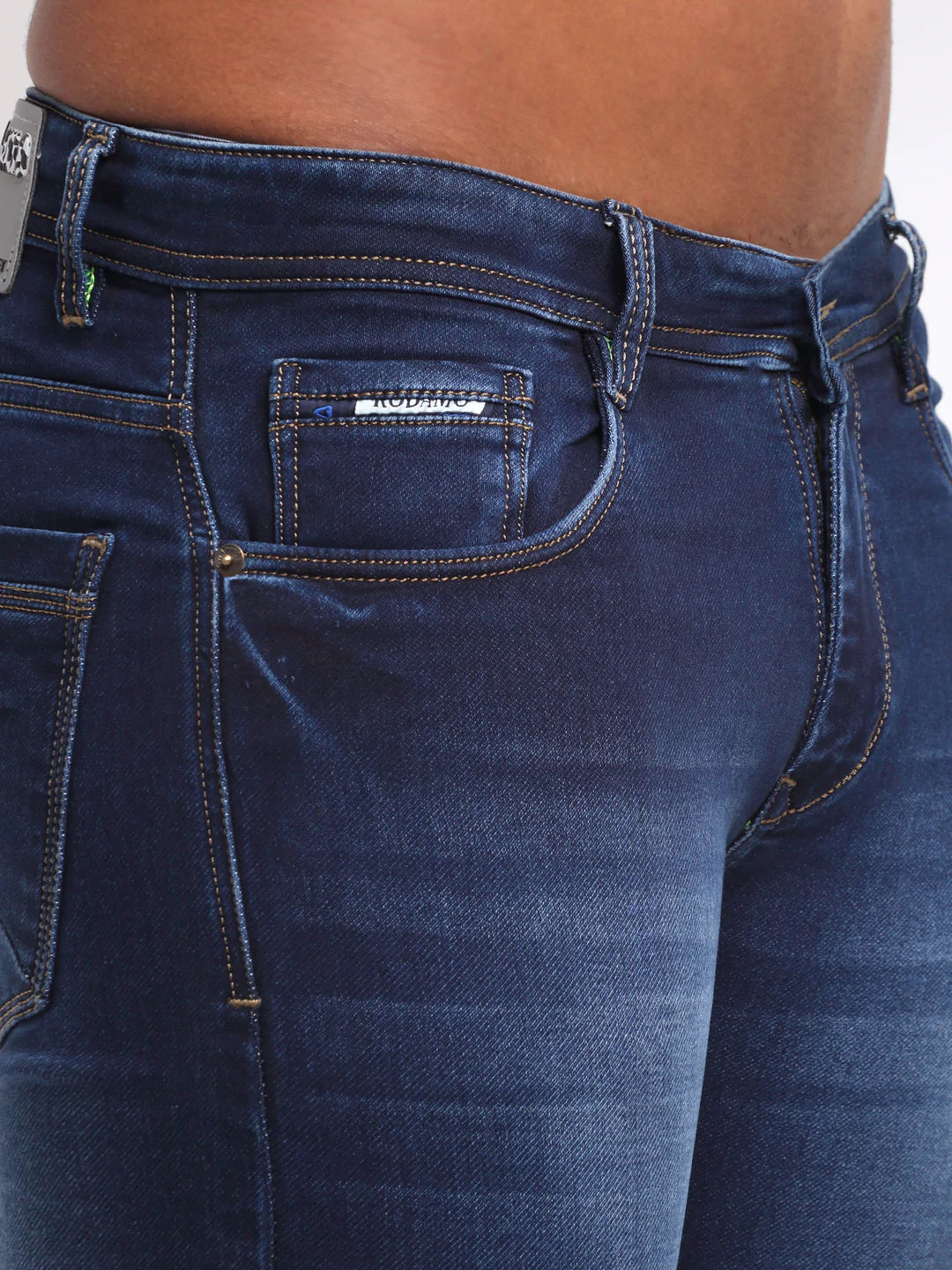 Men Blue Slim Fit Heavy Fade Stretchable Jeans