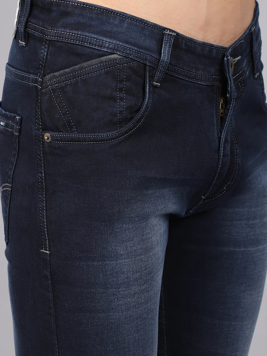 Men Blue Slim Fit Heavy Fade Stretchable Jeans
