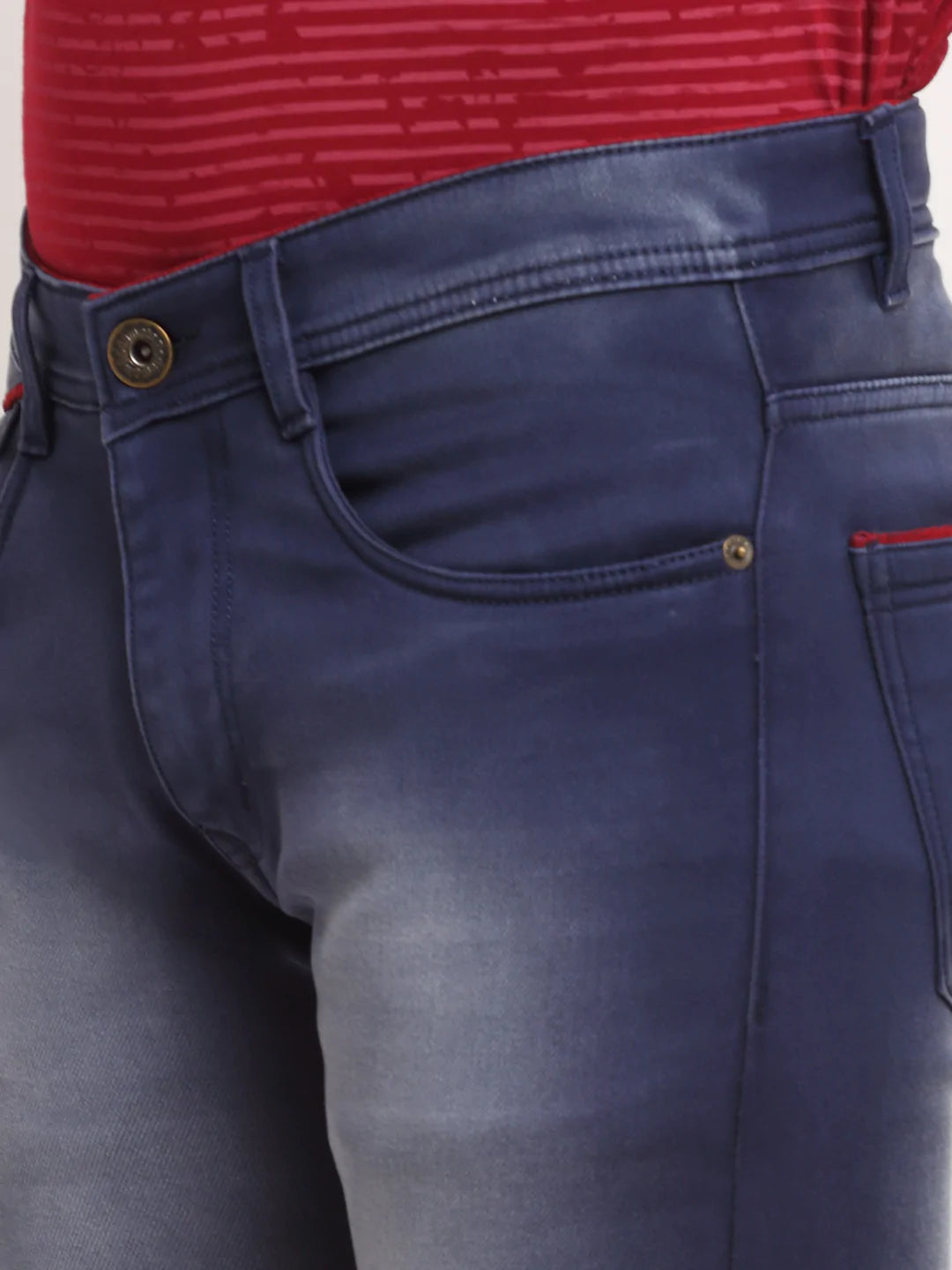 Men Blue Slim Fit Heavy Fade Stretchable Jeans