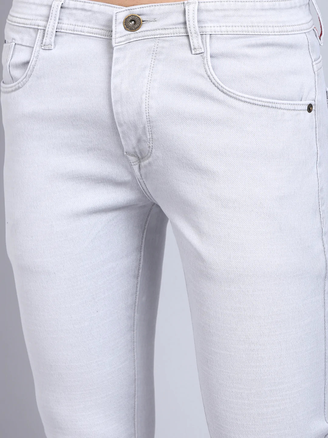 Men Grey Slim Fit Heavy Fade Stretchable Jeans