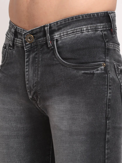 Men Grey Slim Fit Light Fade Stretchable Jeans