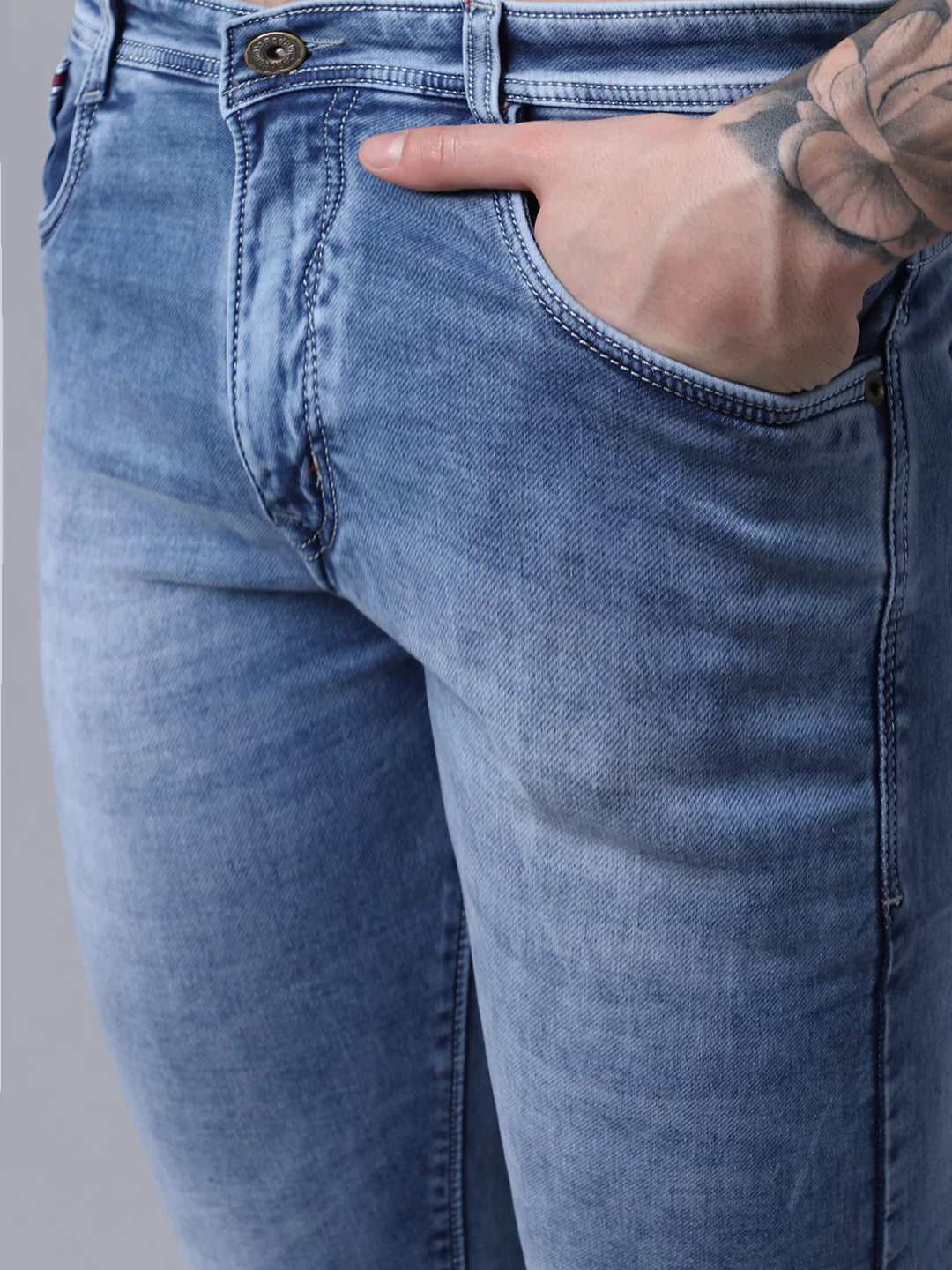 Men Blue Slim Fit Heavy Fade Jeans