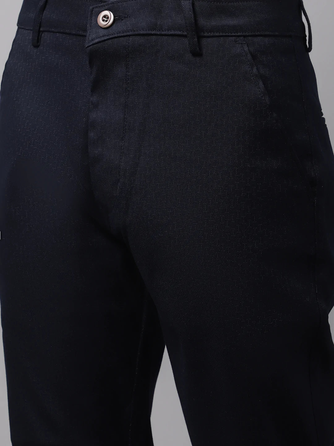 Men Black Slim Fit Chinos Trousers