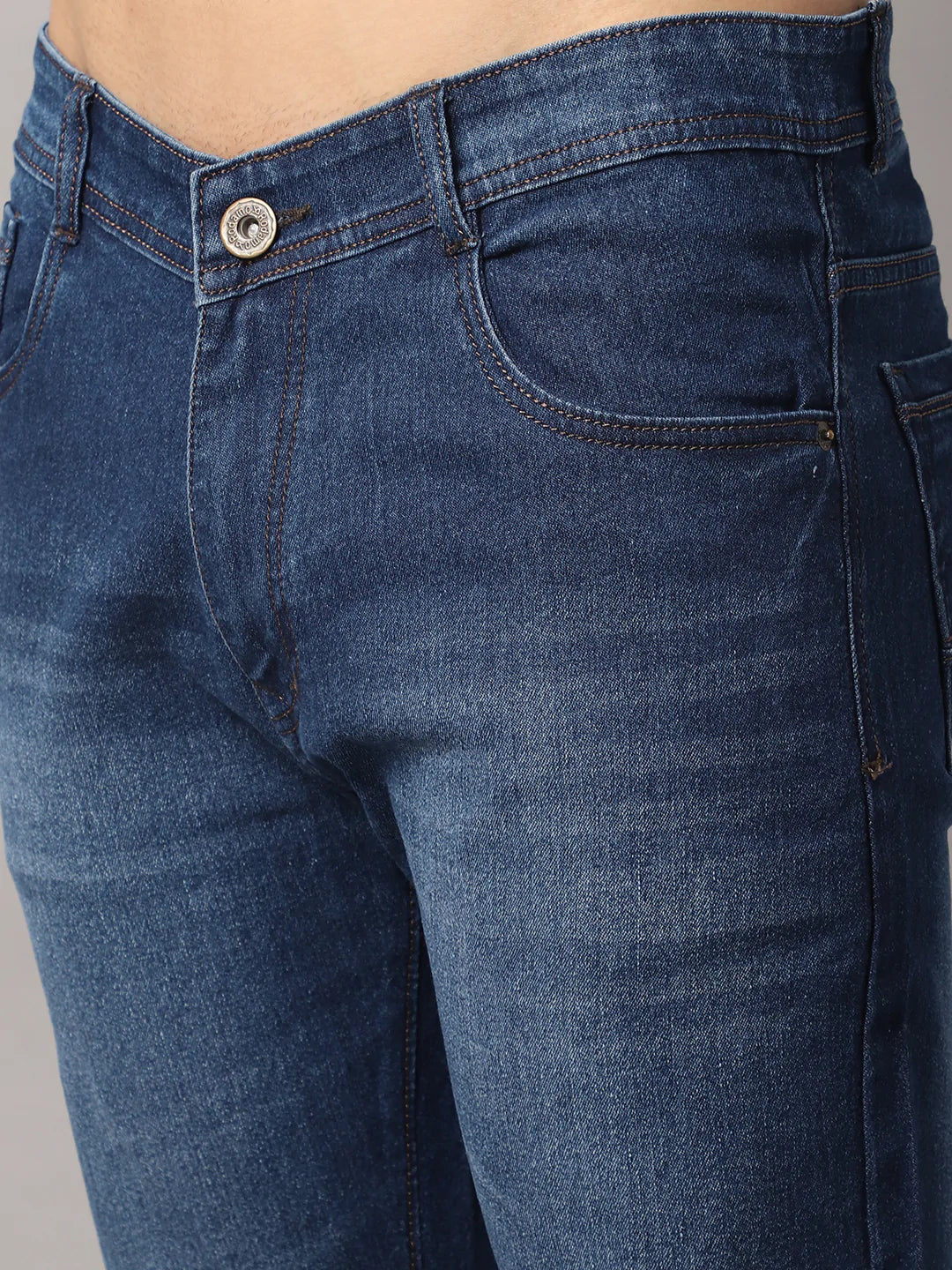 Men Blue Slim Fit Light Fade Stretchable Jeans