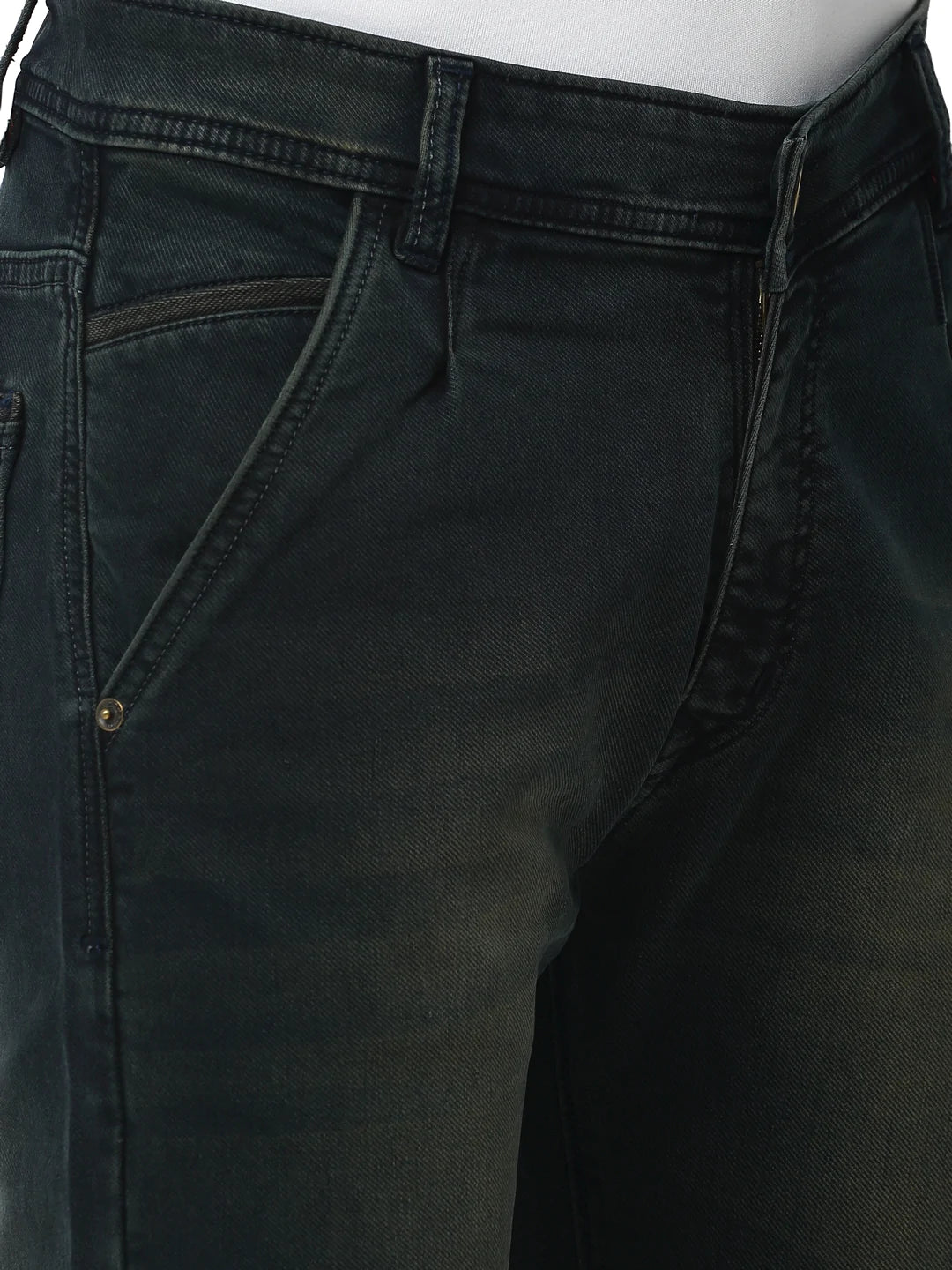 Men Green Slim Fit Mid-Rise Clean Look Jeans