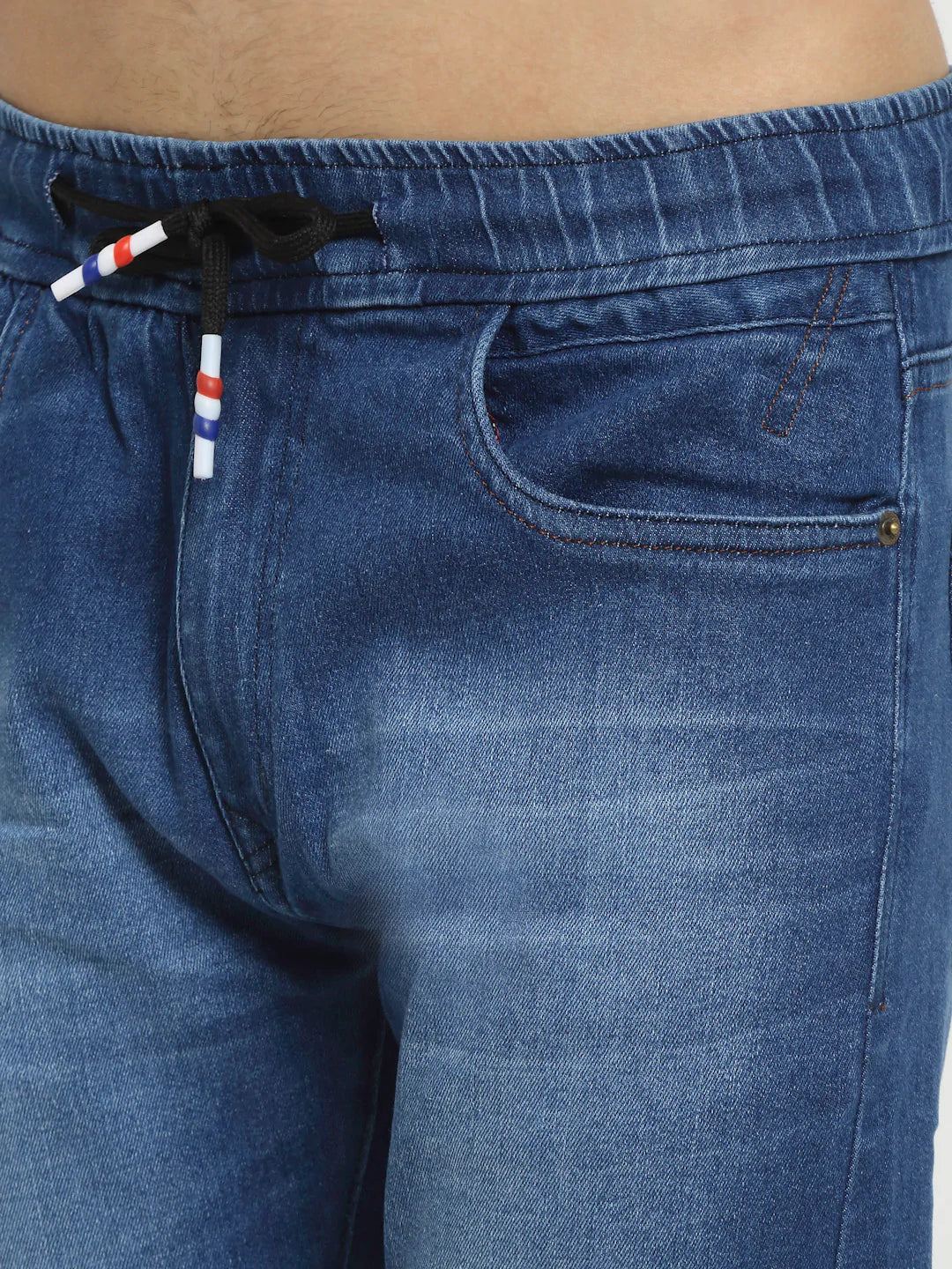 Men Blue Slim Fit Heavy Fade Stretchable Jeans