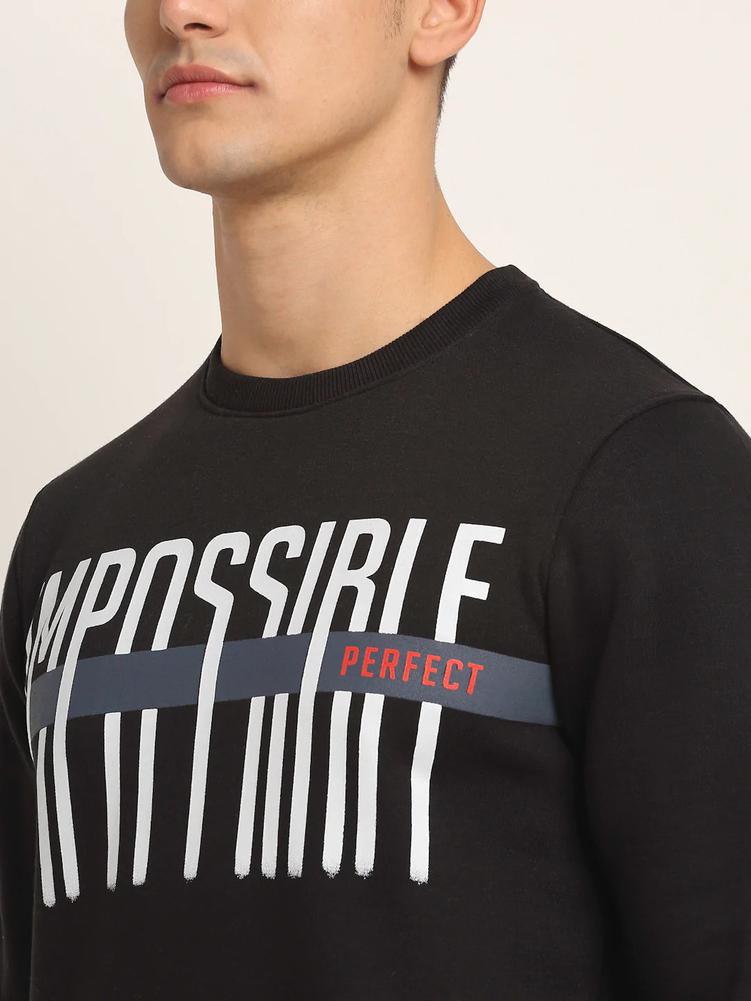 Men Black Printed Sweatshirt