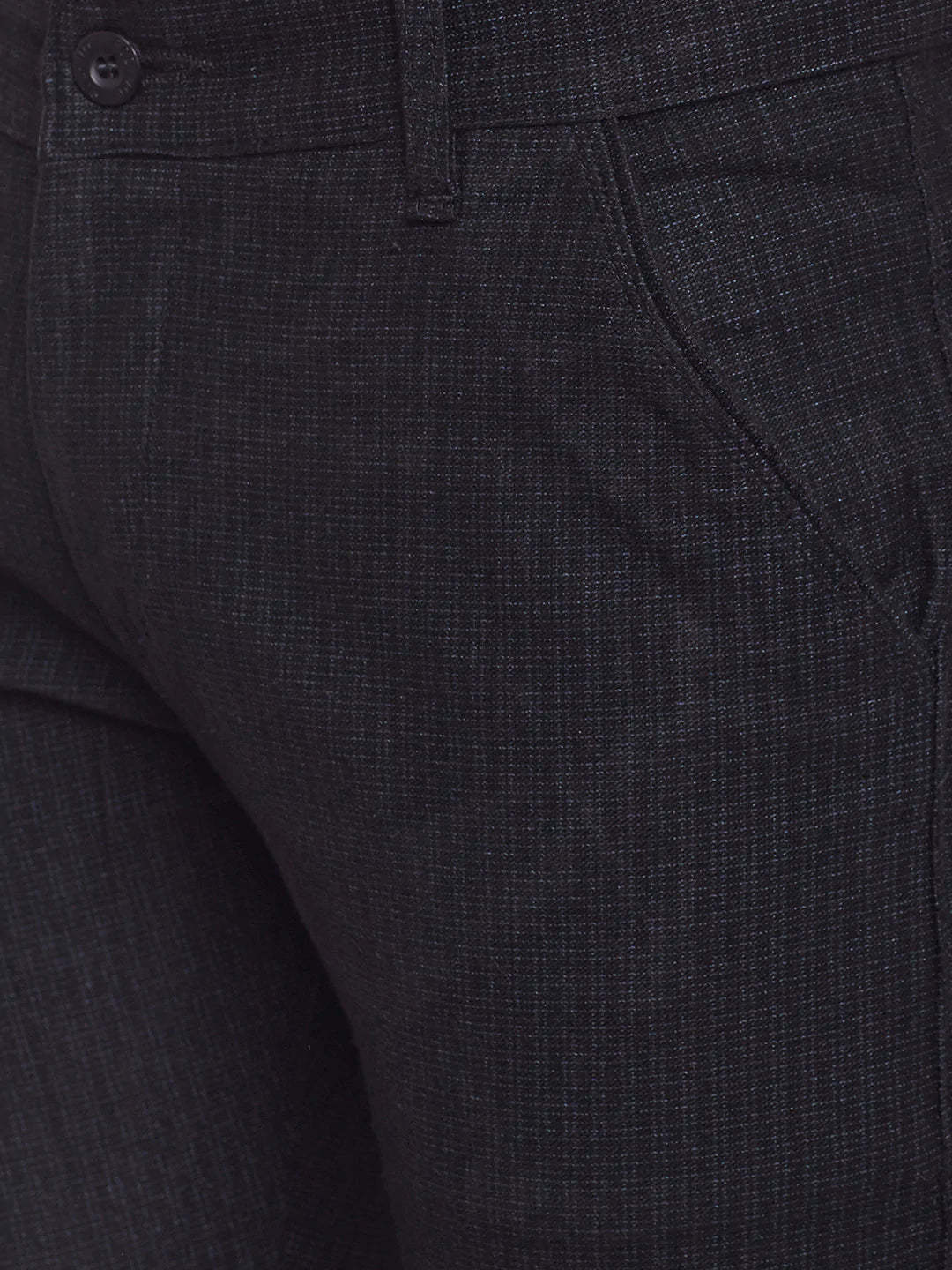 Men Black Slim Fit Trousers