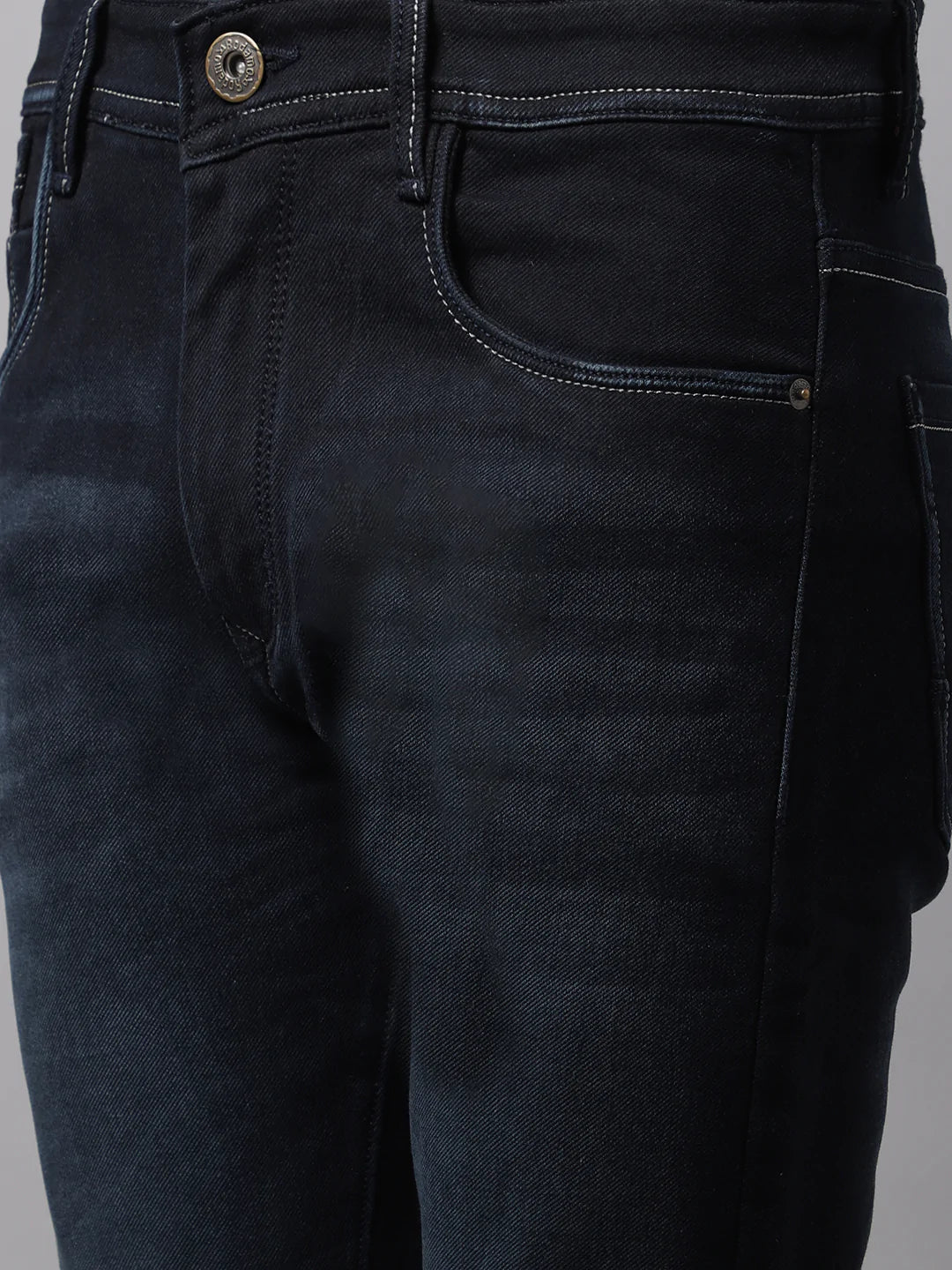Men Black Slim Fit Light Fade Stretchable Jeans