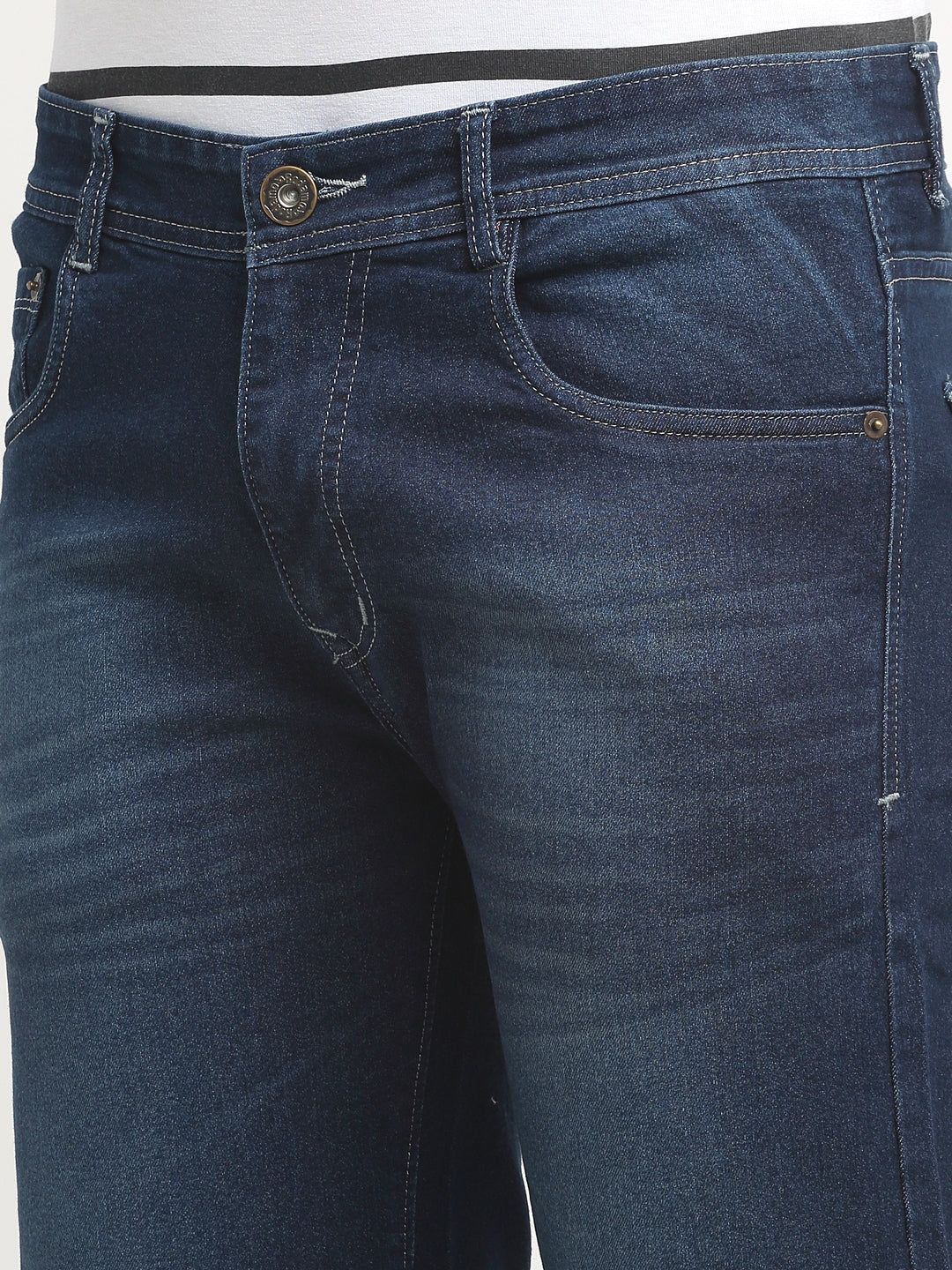 Men Blue Denim Shorts