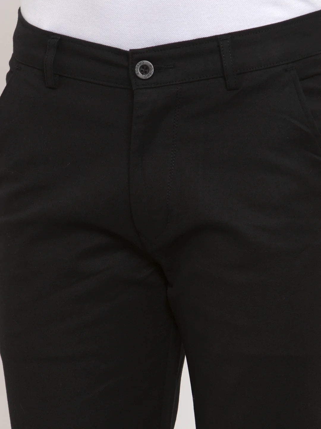 Men Black Slim Fit Trousers