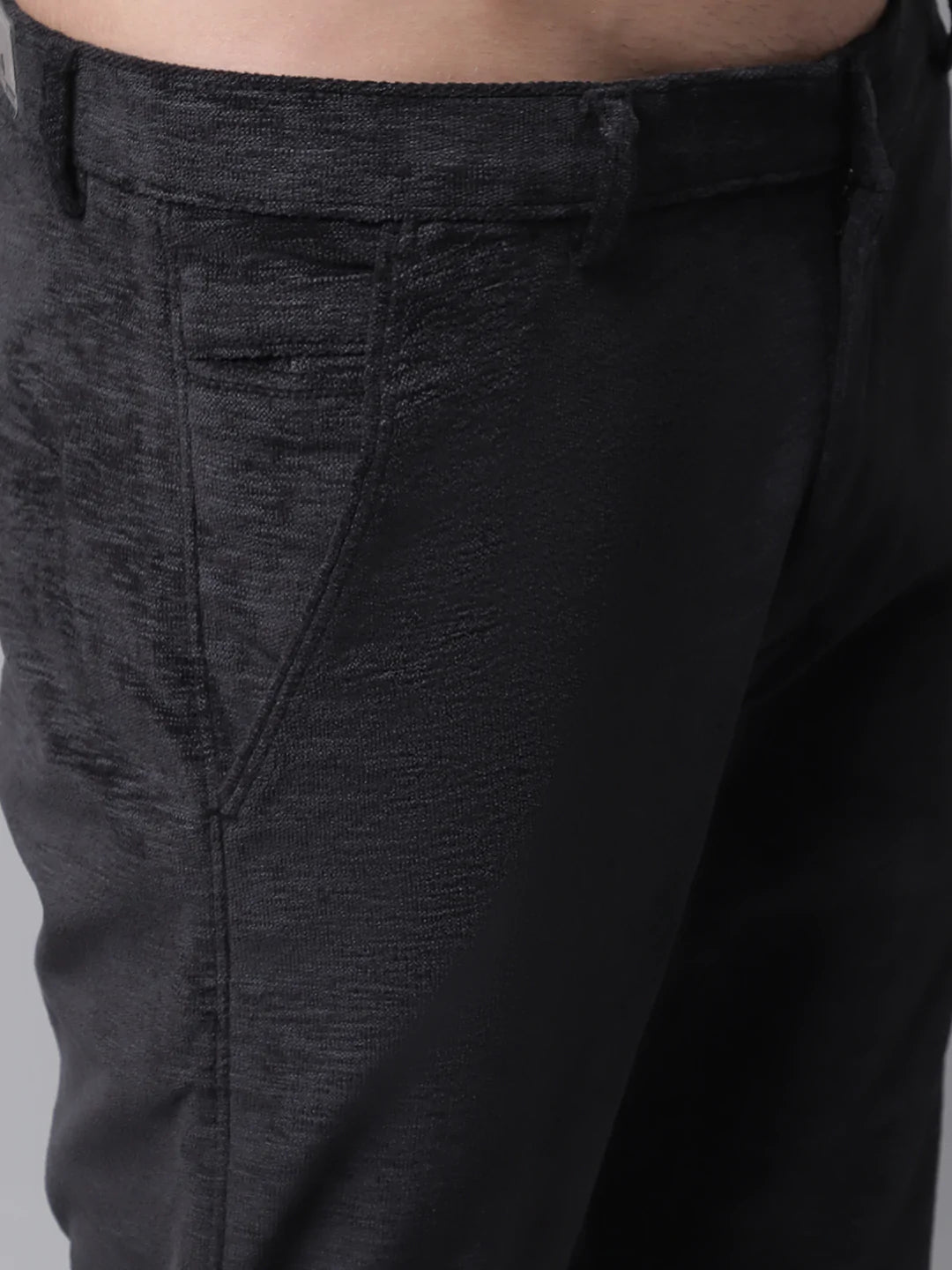 Men Slim Fit Corduroy Trouser