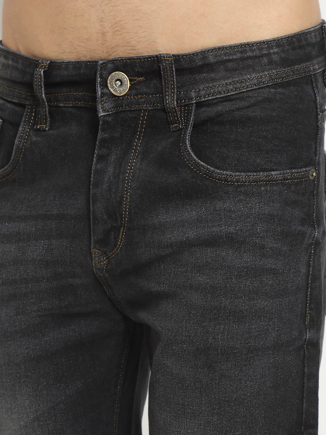 Men Black Light Fade Stretchable Jeans