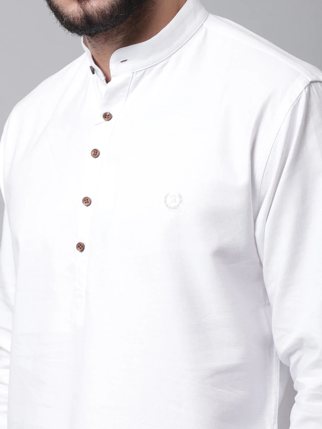 Men White Cotton Kurta