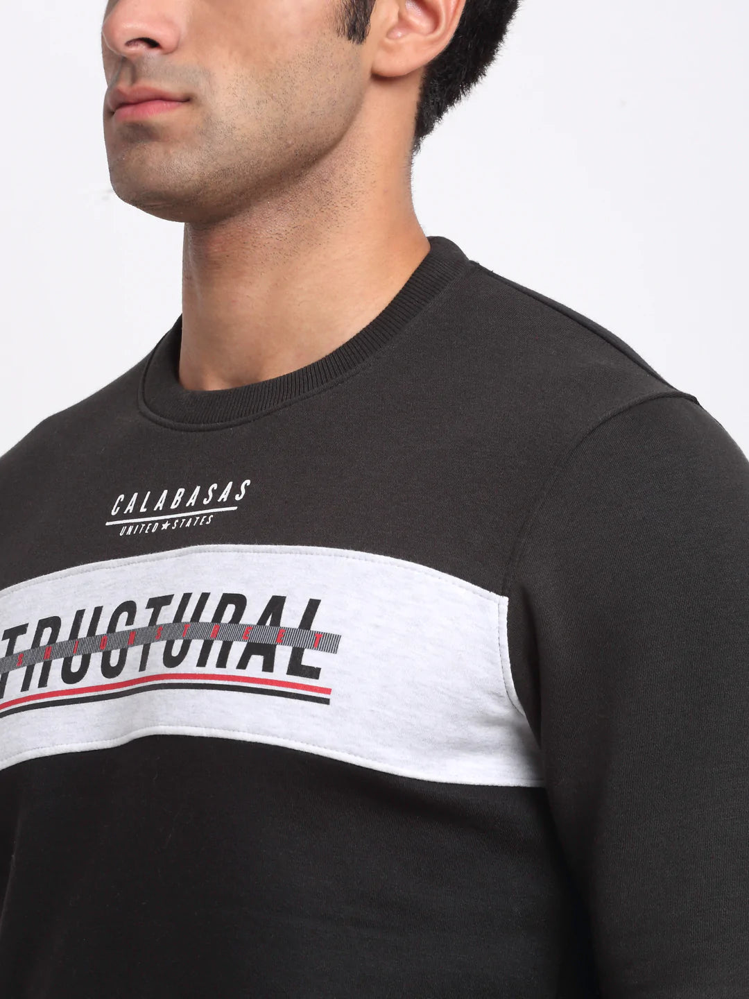 Men Green Printed Sweatshirt