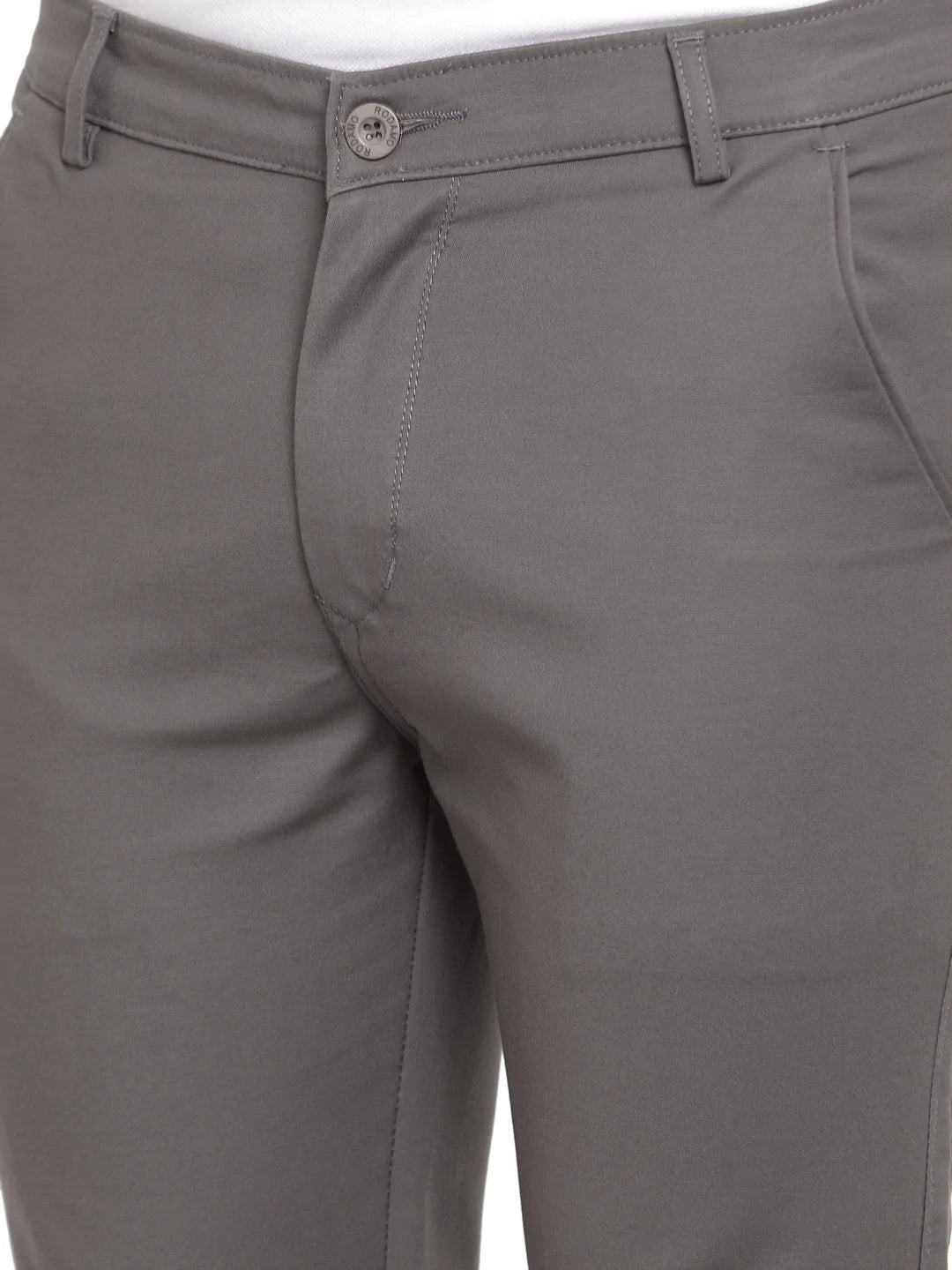 Men Grey Slim Fit Trousers