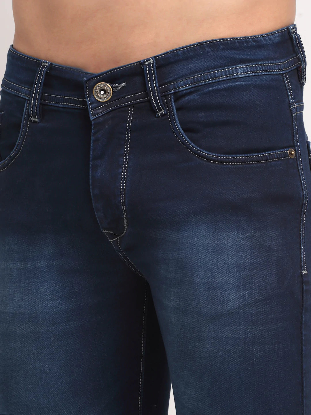 Men Blue Slim Fit Heavy Fade Stretchable Jeans